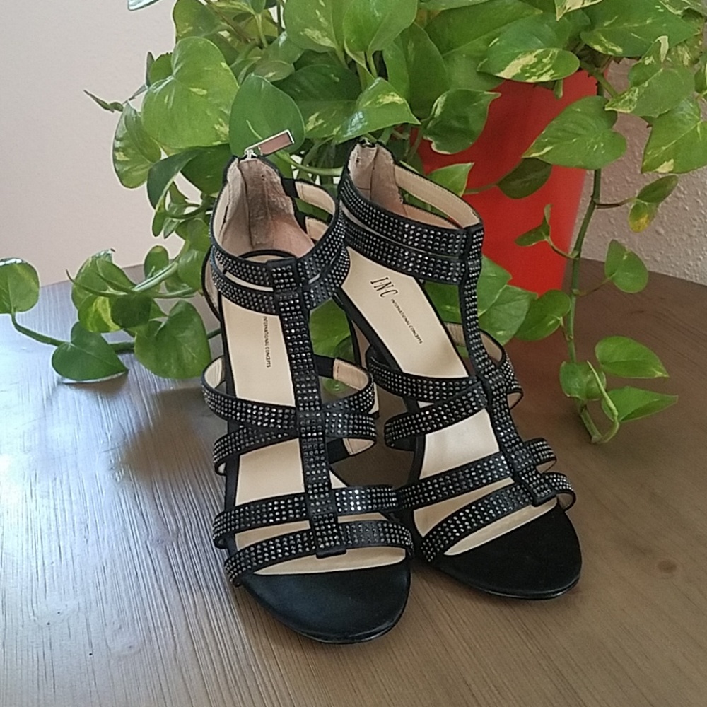 INC Renata ankle zipup heels.